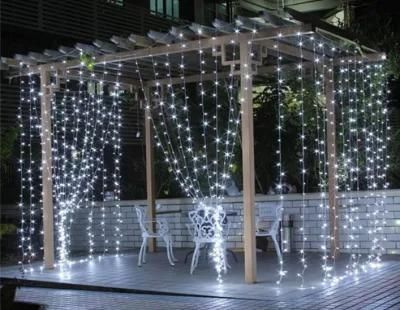 2018 New Outdoor Decorative 3*3m 220V LED Curtain Strip Rope Light