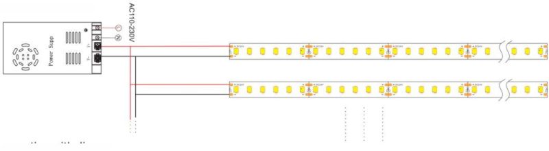 SMD2835 IC-Built-in LED Flexible Strip Without Resistors Outdoor Indoor Waterproof LED Strip CRI 95