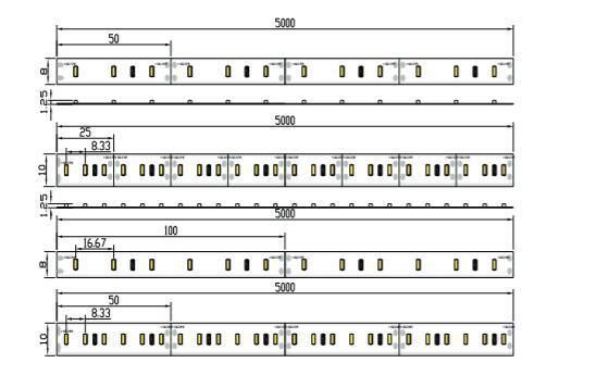 6mm 168LEDs/M 24V High Brightness SMD 3014 LED Light Strip