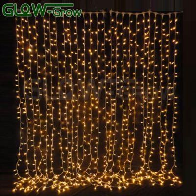 Warm White Window Light String Light Curtain Light for Holiday Decoration