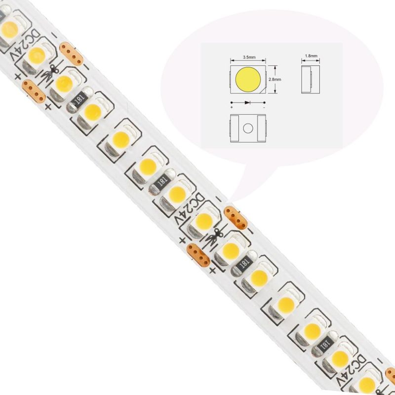 3 Years Warranty 18W Super High CRI 95+ SMD2835 3528 180 LED Flexible Strip