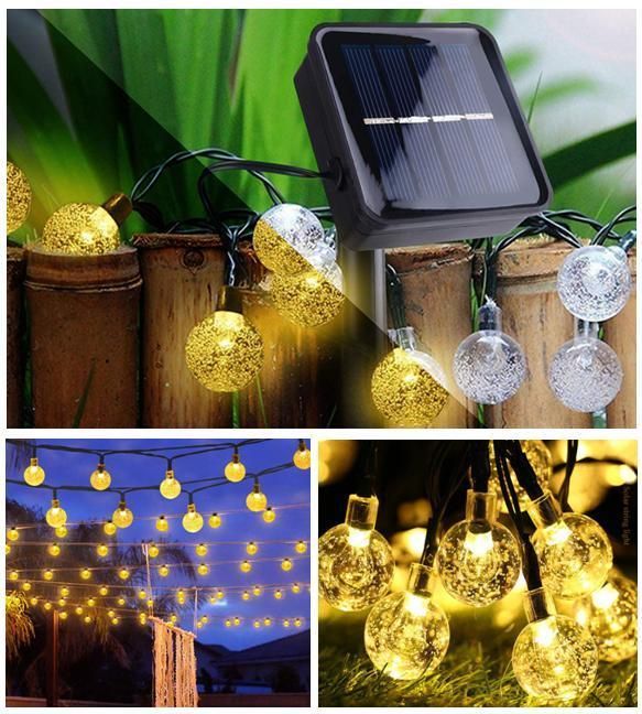 LED Solar Fairy Outdoor Lighting String Christmas Solar Lights for Landscape Garden