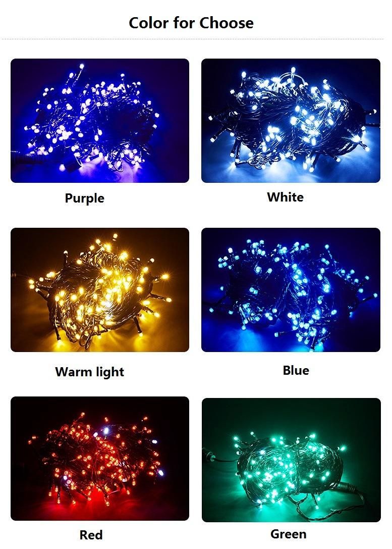 Hot Selling Outdoor Holiday Party Lighting 10m 20m 30m 50m Indoor String PVC Christmas LED Decoration Lights