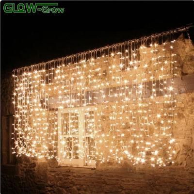 Warm White Christmas LED Light Curtains for Party House Home Decoration