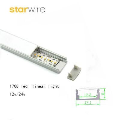 Professional 15.8W Aluminum 1708 Linear LED Light Diffuser