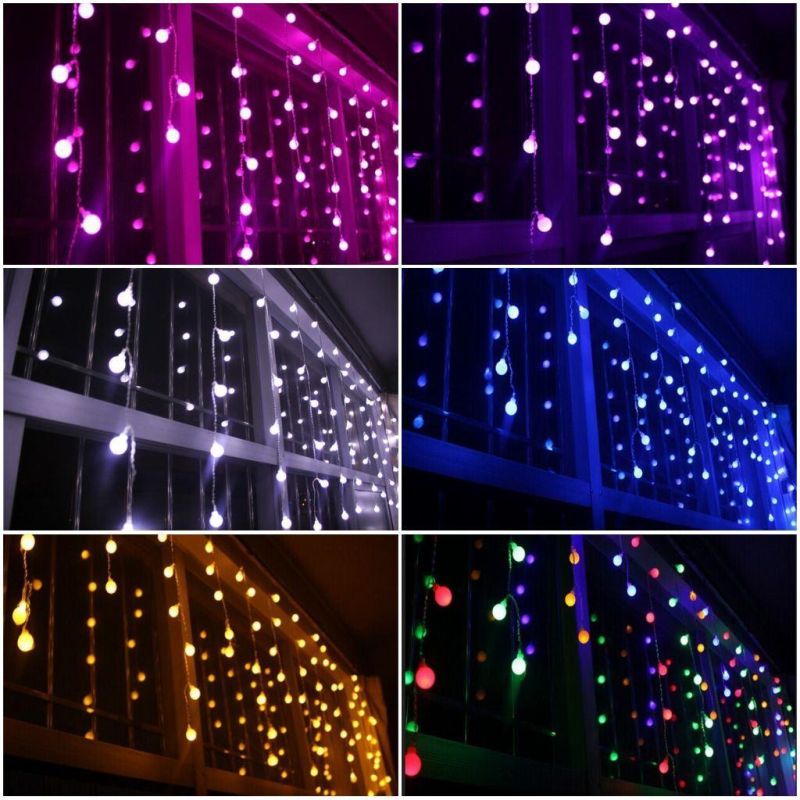 Outdoor LED Ball Decorative Curtain/Icicle Light for Wedding Valentine′s Day