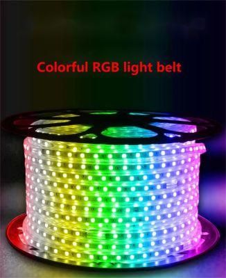 LED Multicolor RGB Light Strip Home Embedded Living Room Decoration Color Ceiling 220V Waterproof Light Strip