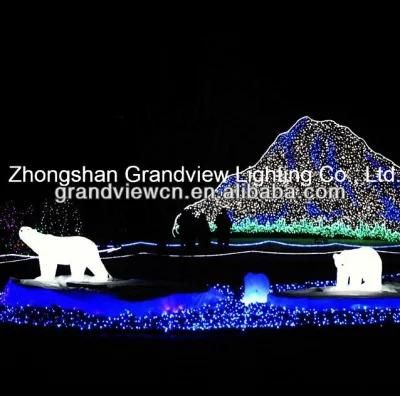 LED Polar Bear Wild Xmas Lights for Theme Parks