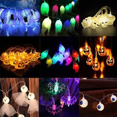 Garden Decorative Solar Pumpkin Lights LED Halloween String Lights