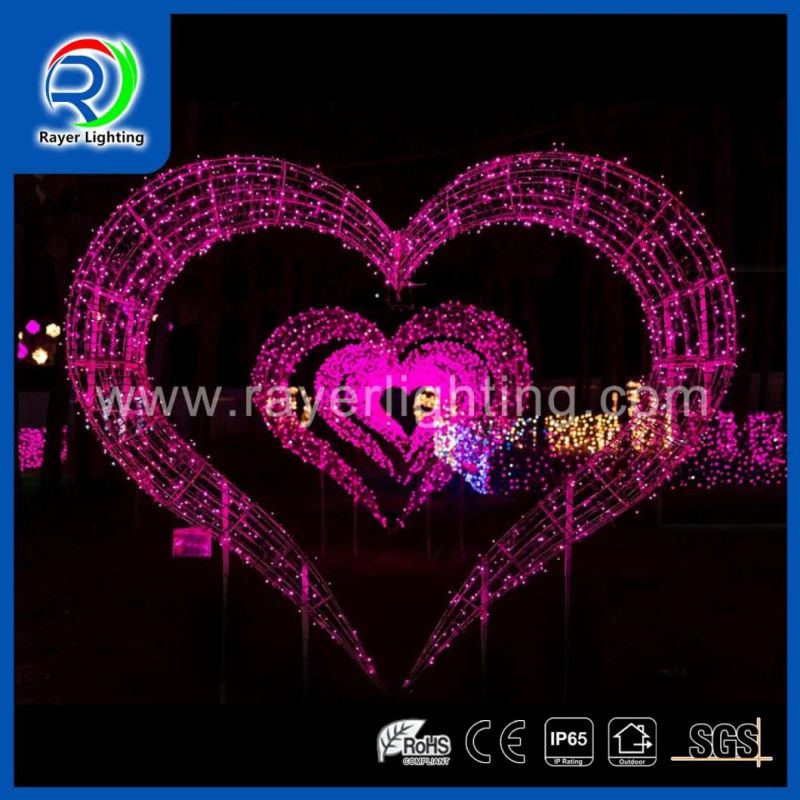 Wedding Decoration Gardon Decoration Big Heart LED Motif Light