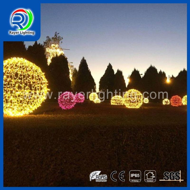 Customized 24FT Mall LED Motif Ball Lighting Outdoor Christmas Decoration