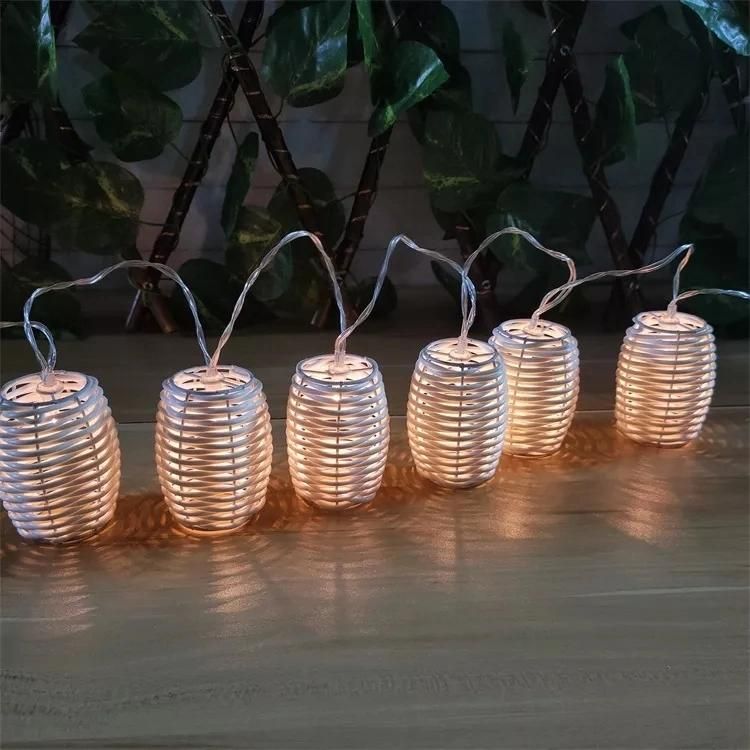 Bamboo Sticks Hanging Lantern Mini Decoration LED String Light