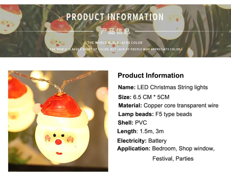 LED Christmas Decoration Lights Snowman Santa Claus Atmosphere Decoration Lights