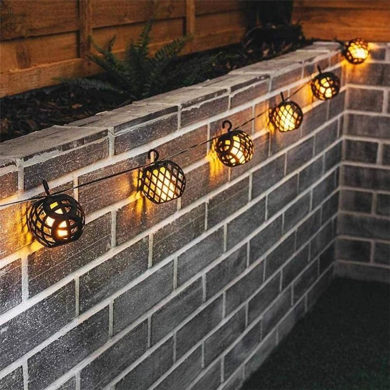 Solar LED String Lights Solar Lanterns Flame Lights