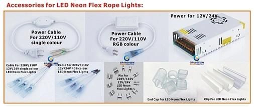 8X16mm 12V LED Neon Rope Light for Doulbe Sides Light