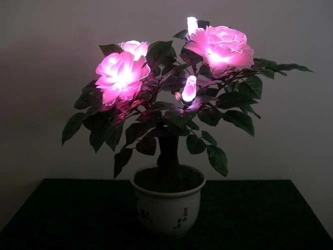 Home Decor Simulation in Vase LED Flower Light