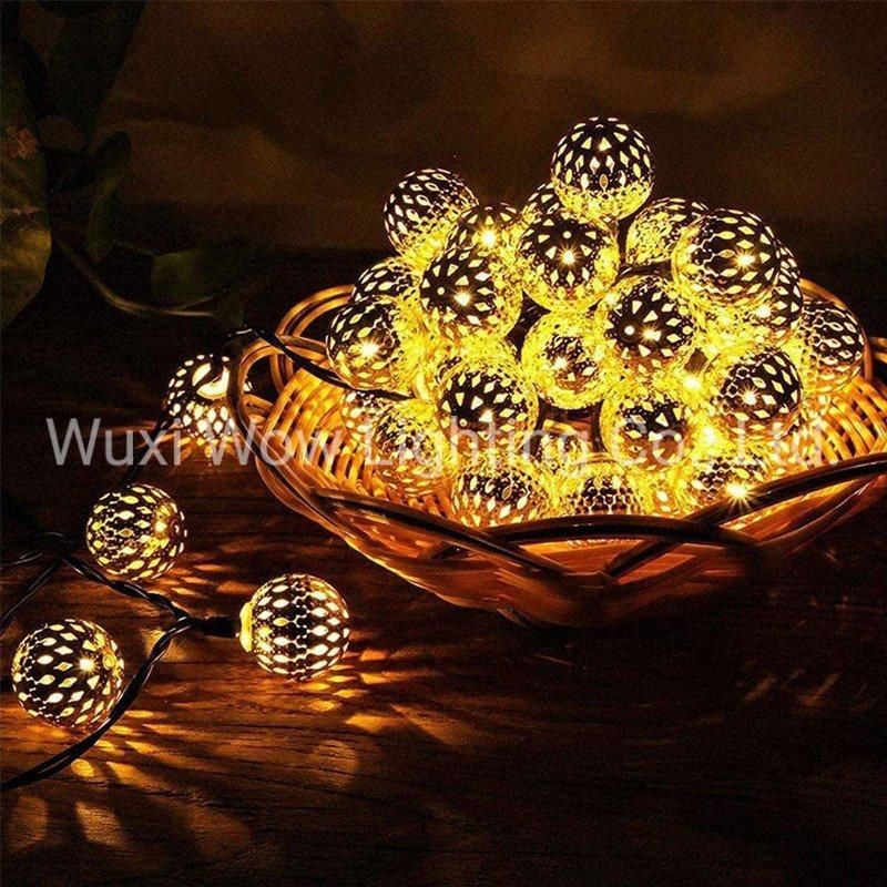 Ramadan Decorative Light Moroccan String Lights - 19.6FT 40 LEDs Battery Operated Sliver Moroccan Fairy Lights for Ramadan Decoration