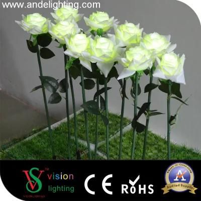 Simulation LED White Rose Flower Lights