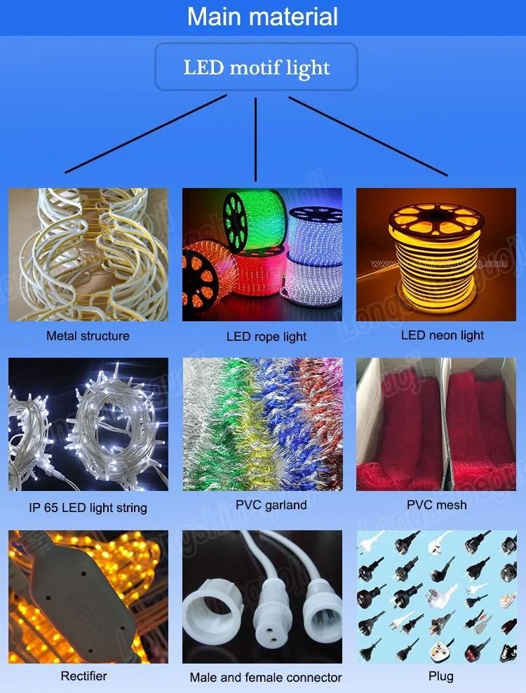 2017 LED Decorative Waterproof 2D Motif Rope Decorative Light for Easter Decoration