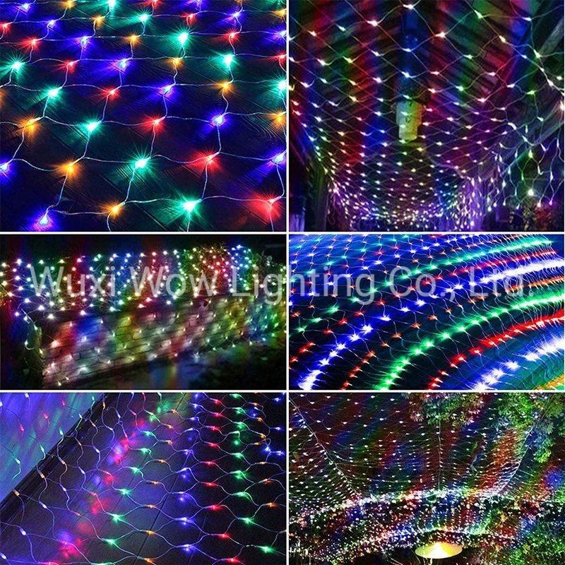 300 LED 4m X 2m Mesh Lights Outdoor Net Lights Mains Powered, Multi-Colour Christmas Garden Fairy Light