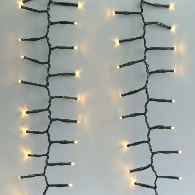 300LED Warm White Green PVC Wire Christmas LED Cluster Light