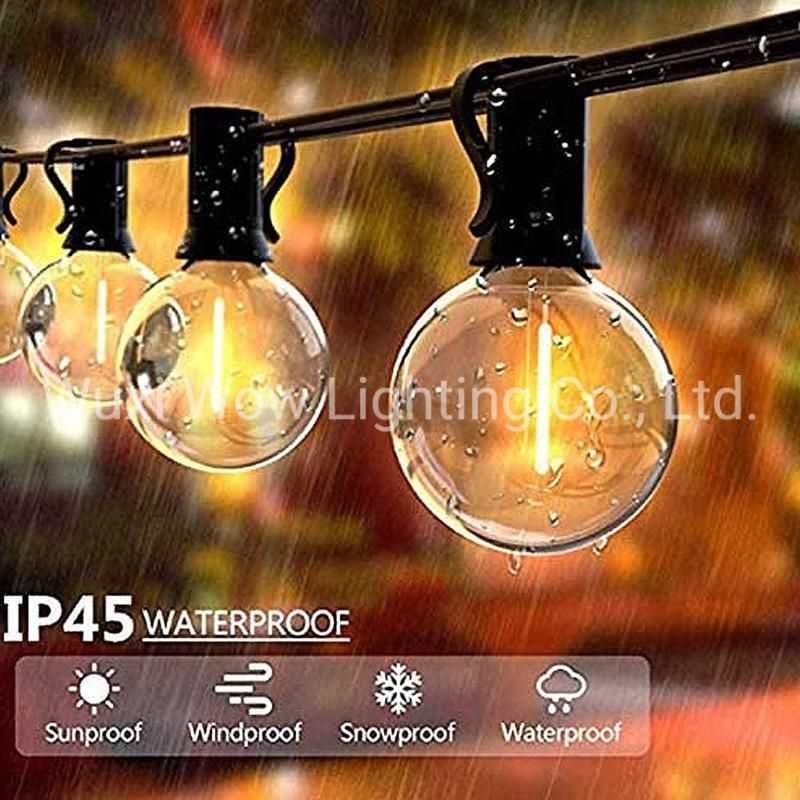 LED String Light 100FT Anting Festoon Mains Lights G40 Waterproof IP45 Indoor/Outdoor Garden Lights