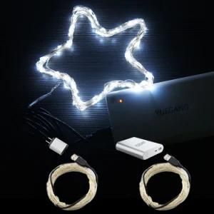Christmas Decoration USB LED Silvery Copper Wire String Lights
