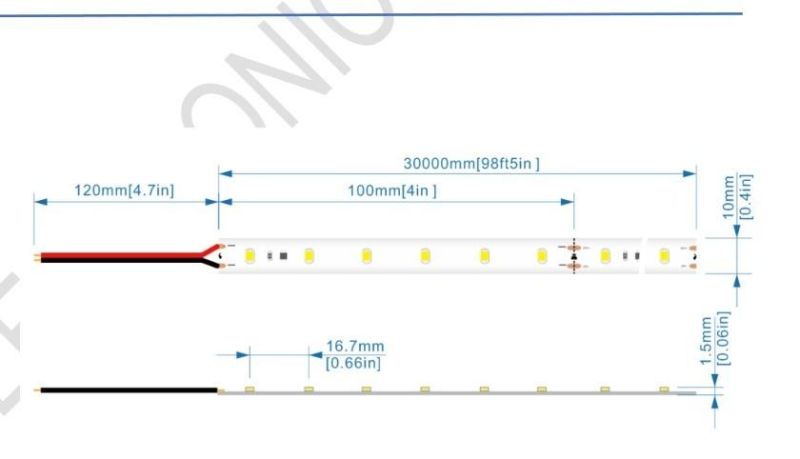 30m Long Cascading DC24V60LEDs/M LED Flexible Strip