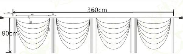 3X1.8m Customized LED Curtain Lights