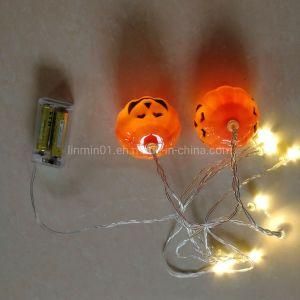 Custom Hallomas Plastic Pumpkin LED String Light with Printing
