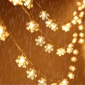 Waterproof Solar String Lights LED Snowflake Christmas Outdoor Garden Decoration Light