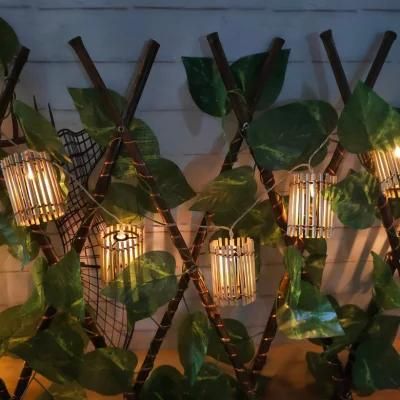 Bamboo Sticks Hanging Lantern Mini Decoration LED String Light