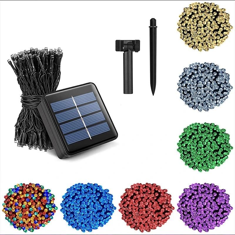 72FT 200 LED 8 Modes Solar String Lights Solar Powered Christmas Lights 200 LED Holiday Solar String Lights Outdoor Solar Christmas Decoration LED String Light