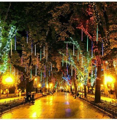 30cm/50cm LED Meteor Shower Garland Holiday Strip Light Outdoor Waterproof Fairy Lights for Garden Street Christmas Decoration