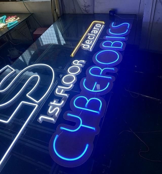 Customized Acrylic Back Plate Neon Light Advertising LED Letters Neon Sign