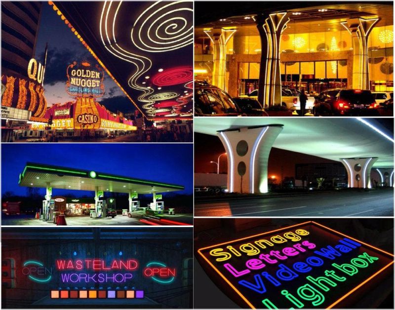 Multi-Color Building Contour Decoration Waterproof 24V LED RGB Neon Flex