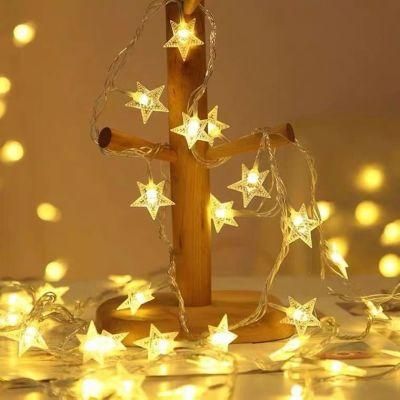 Waterproof Christmas Decoration Lights, Battery Powered Star Fairy Garland LED String Lights
