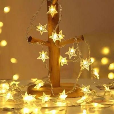 Waterproof Christmas Decoration Lights, Battery Powered Star Fairy Garland LED String Lights