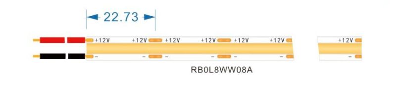 Ra90 DC12V 3000K LED COB Strip Light High Lumen for Project