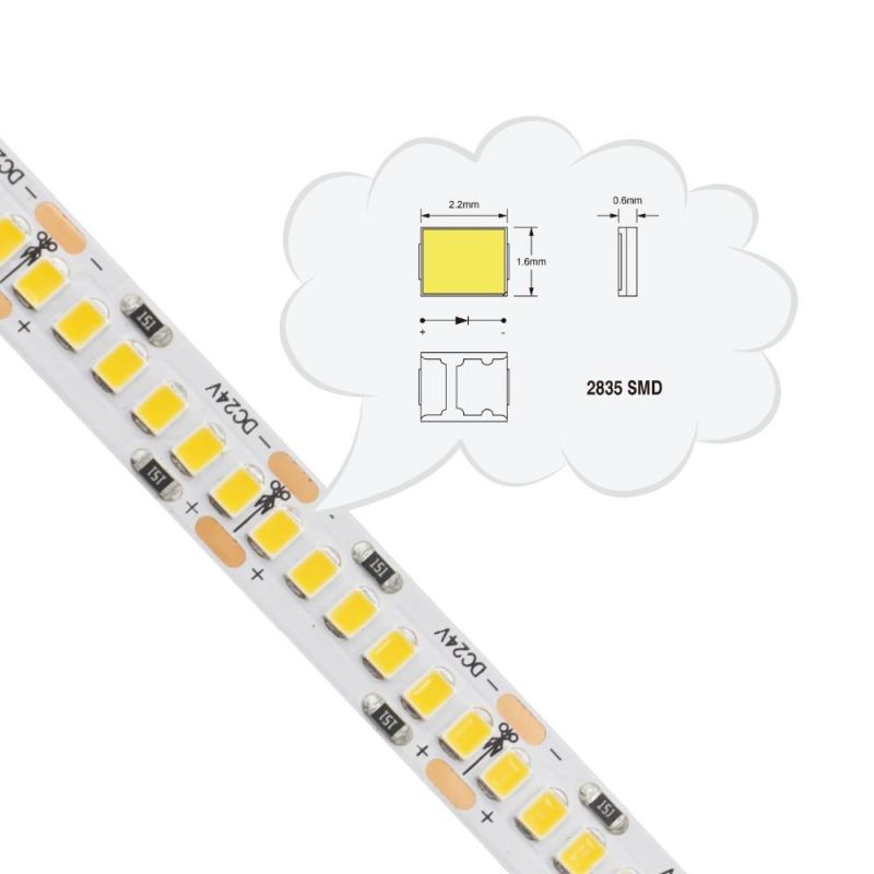 Factory Price 24V 120LED 240LED SMD 2835 CRI90 LED Strip Light with 5 Years Warranty