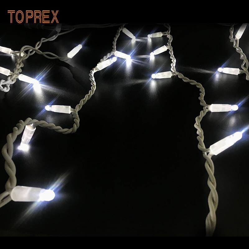 Customizable Connectable High Brightness Rubber Cable IP65 Christmas Curtain LED Twinkle Lights Icicle with CE&RoHS