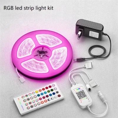 High Quality Smart Flexible 5050 RGB LED Strip Light with Tuya Alexa Home APP WiFi Bluetooth Music Sync 12V Sound Remote Control