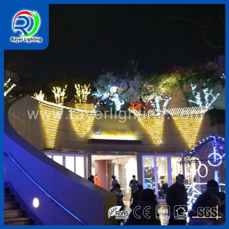 Shopping Mall Column Hall Festival Lights Holiday Hotel Outdoor Decoration LED Curtain Light