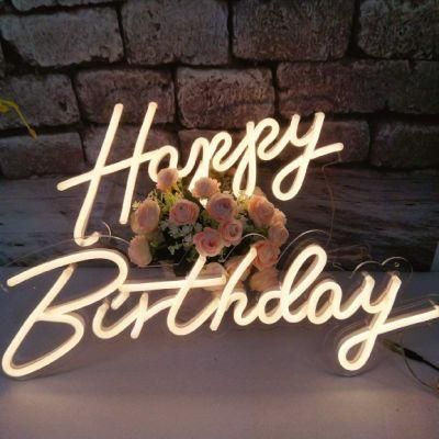 Happy Birthday Wholesale Customized Logo LED Neon Sign Waterproof IP65 Neon LED Lights