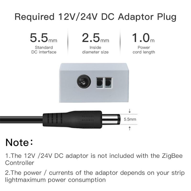 RGB LED Strip Lights Controller Driver Common Anode, Constant Voltage Tuya Smart Life Zigbee Gateway Hub Needed for RGB+C+W+Dimmer Lightings Bulbs