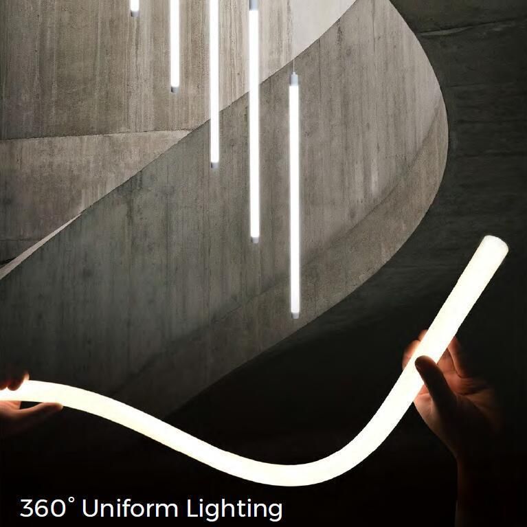 IP67 Silicone UV Resistant Free Bending Reception Halls 360 Degree LED Strip Neon Flex 24V