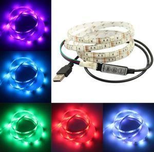 USB RGB White Red Flexible Outdoor Waterproof SMD LED Strip TV Back Christmas Light