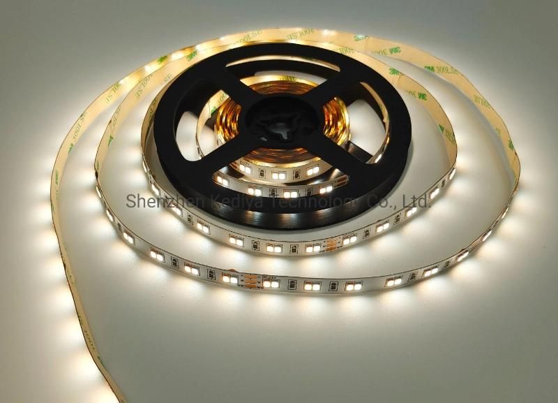 Double Color 2835 CCT LED Light Strip 3000K 6000K IP20 12/24V 10mm PCB 120LED Changeable CCT LED Strip