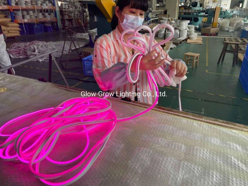 120V IP65 Waterproof SMD 2835 Flexible Double Side LED Neon Strip Light for Home Garden Holiday Bar Christmas Decoration