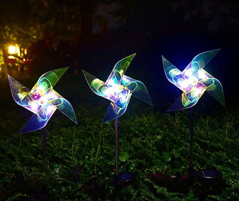 LED Solar Symphony Windmill Floor Lights Outdoor Decorative Garden Lawn Lights